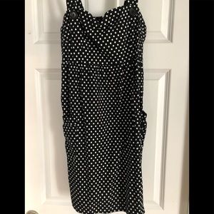 Black polka dot dress